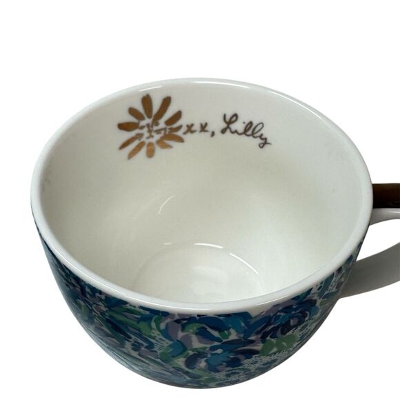 Lilly Pulitzer 2 Ceramic Coffee Mugs Tea 12oz Blue In High Manetenance Design - Picture 5 of 5